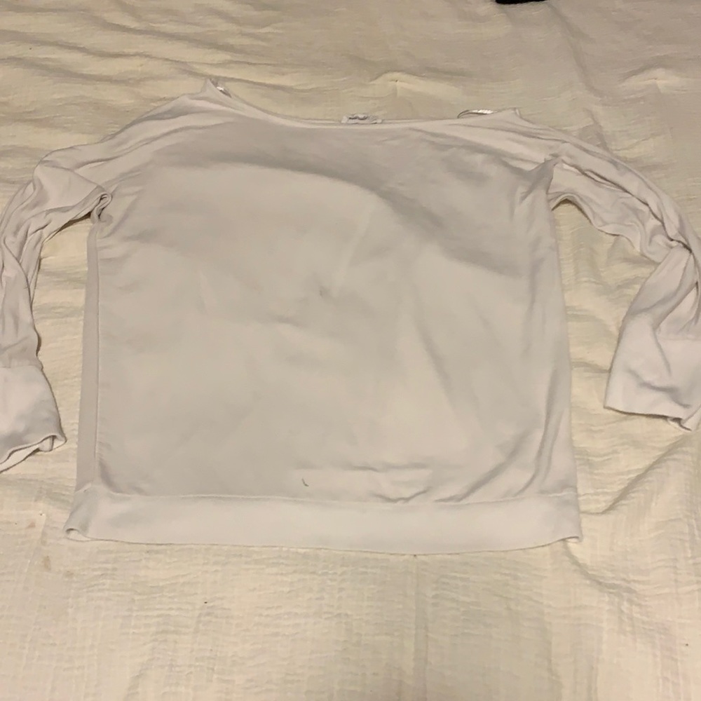 olive + oak long sleeve off the shoulder top
